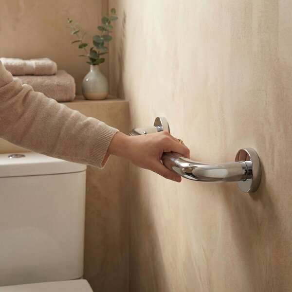 Bară de sprijin dreaptă pentru baie Chrome 40cm