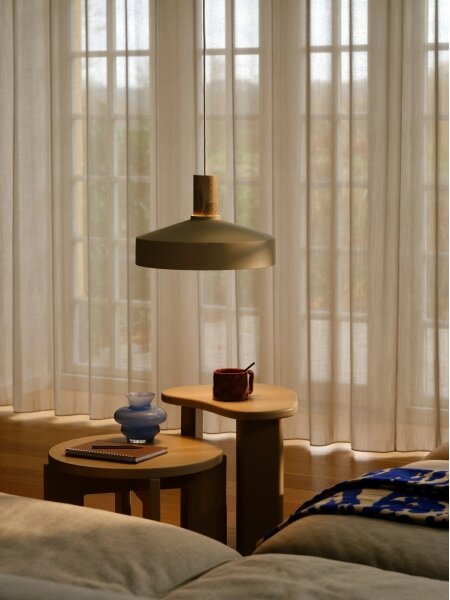 Lustră pe cablu Nordlux ELVAS 1xE27/60W/230V d. 37,5 cm bej