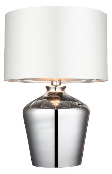 Lampă de masă Endon 61198 WALDORF 1xE27/10W/230V crom lucios/alb