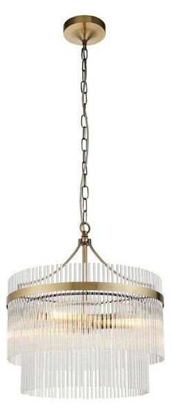 Lustră pe lanț Endon 99167 MARIETTA 3xE14/7W/230V alamă/transparent