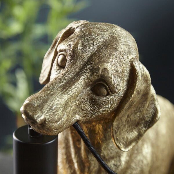 Lampă de masă Endon 101187 DACHSHUND 1xE27/10W/230V auriu