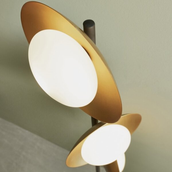 Lampadar Endon 92039 RUFFLE 3xG9/3W/230V negru/auriu