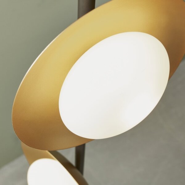 Lampadar Endon 92039 RUFFLE 3xG9/3W/230V negru/auriu