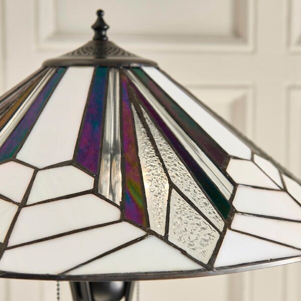 Endon 63934 - Lampadar Tiffany ASTORIA, 2xE27/60W/230V, diametru 48 cm
