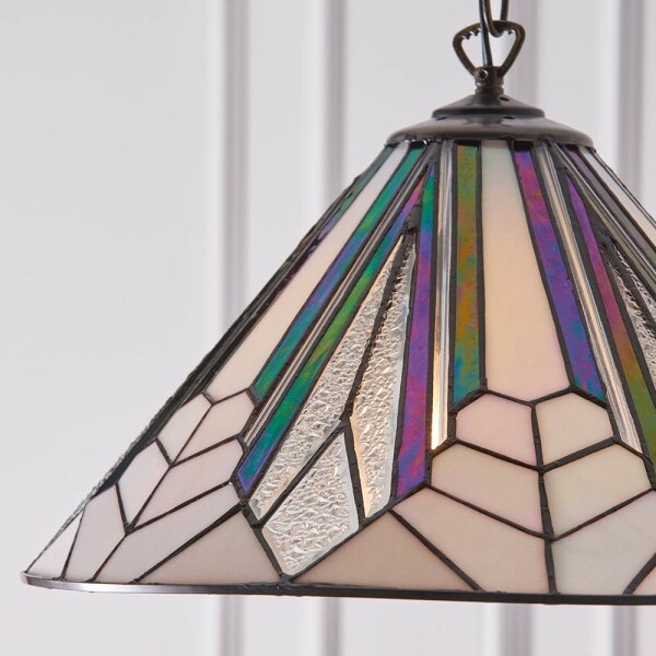 Candelabru cu lanț Tiffany ASTORIA, 1x E27/60W/230V, diametru 40 cm