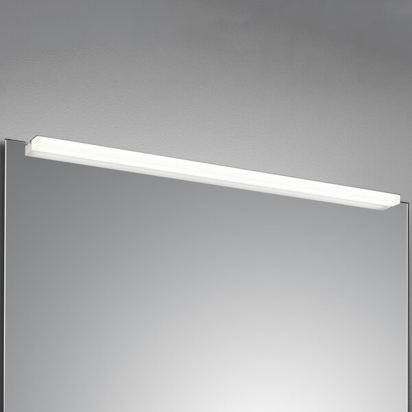 Helestra Onta LED oglindă cu lumină, 90 cm, Alb, Baie, Plastic, Modern