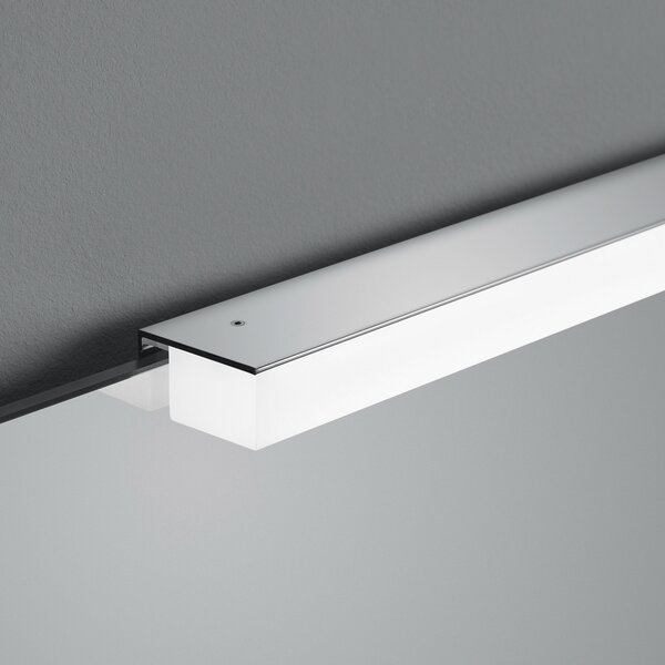 Helestra Onta LED oglindă cu lumină, 90 cm, Alb, Baie, Plastic, Modern