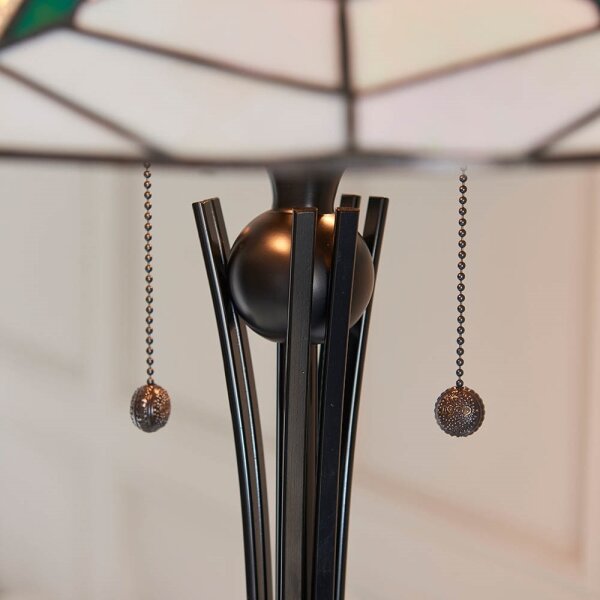 Endon 63934 - Lampadar Tiffany ASTORIA, 2xE27/60W/230V, diametru 48 cm
