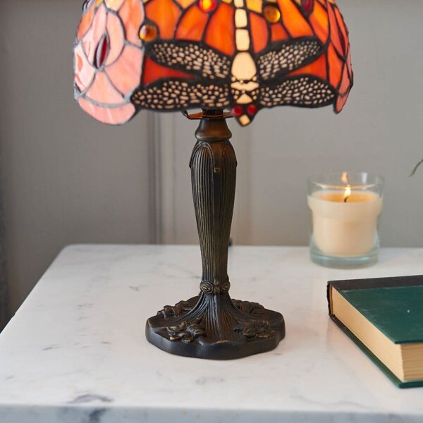 Endon 64091 - Lampă de masă Tiffany DRAGONFLY 1xE14/7W/230V diametru 20 cm