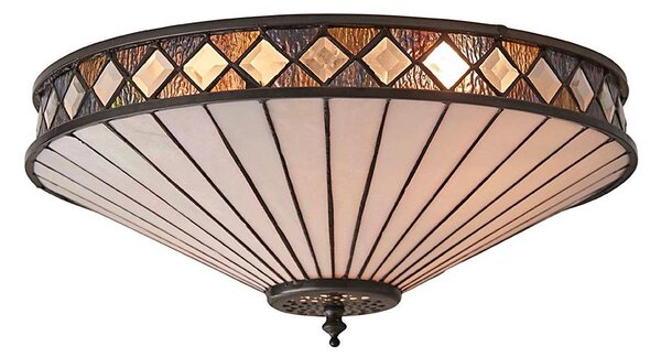 Endon 64145 - Plafonieră Tiffany FARGO, 2xE27/60W/230V, diametru 41,5 cm