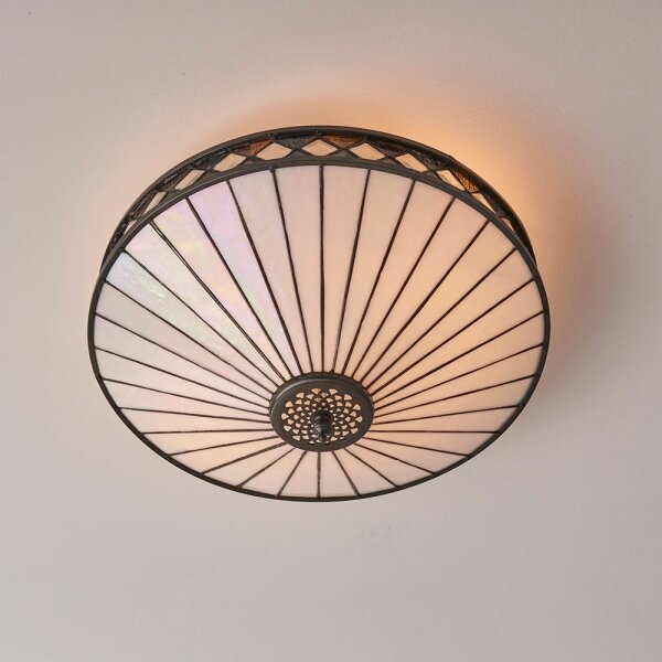 Endon 64145 - Plafonieră Tiffany FARGO, 2xE27/60W/230V, diametru 41,5 cm