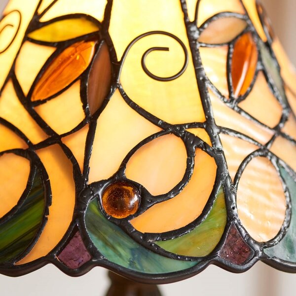 Endon 64196 - Lampă de masă Tiffany JAMELIA, 1xE14/40W/230V, diam. 20 cm