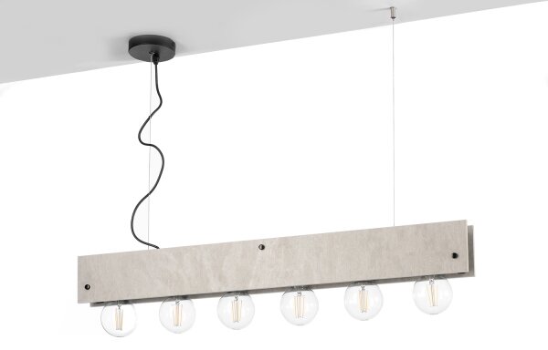 Lustră pe cablu ONLI ARGO 6xE27/22W/230V gri