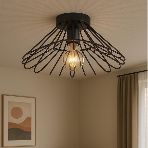 Plafonieră ONLI DUCCIO 1xE27/22W/230V d. 60 cm negru
