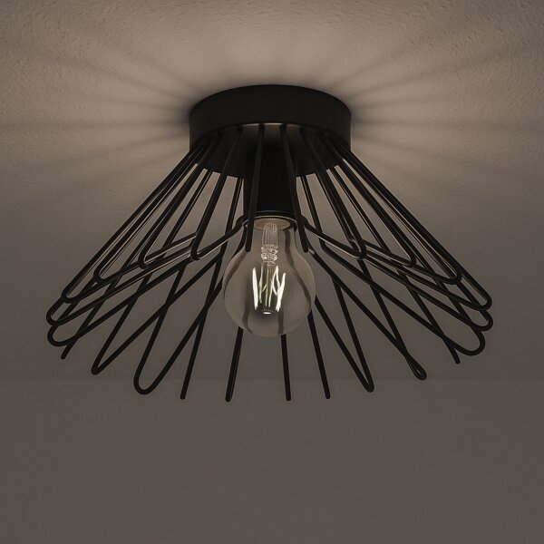 Plafonieră ONLI DUCCIO 1xE27/22W/230V d. 30 cm negru