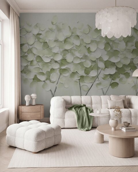 Tapet Copaci stilizati, imitație de tablou, Fototapet Natură, w05942v1 : Uwalls.ro