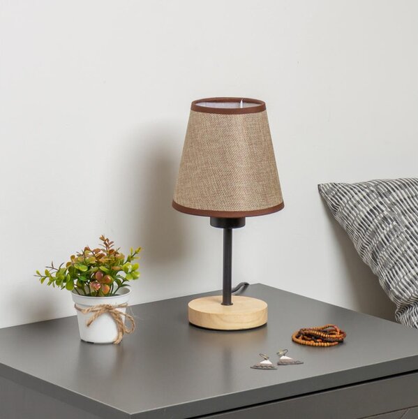 Lampă de masă Brilagi NUBILA WOOD 1xE27/25W/230V stejar/maro
