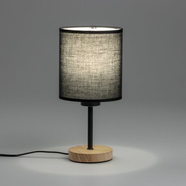 Lampă de masă Brilagi NUBILA WOOD 1xE27/25W/230V stejar/negru