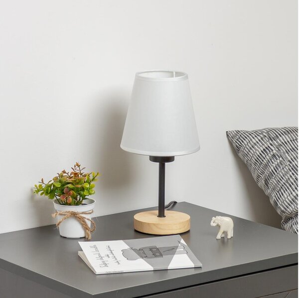 Lampă de masă Brilagi NUBILA WOOD 1xE27/25W/230V stejar/alb