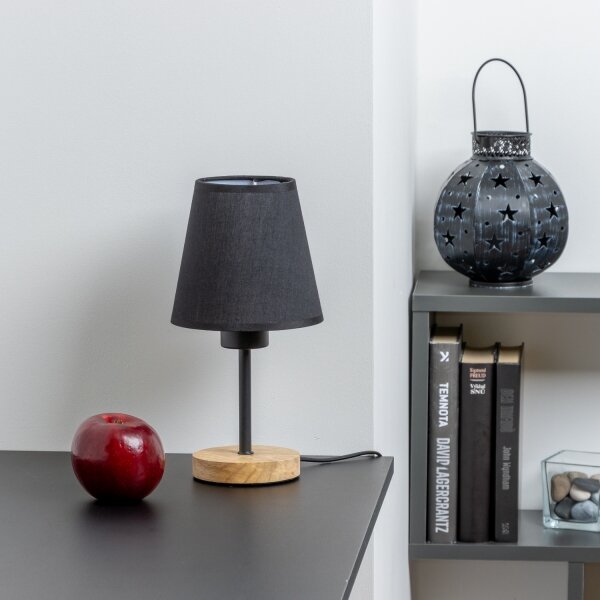 Lampă de masă Brilagi NUBILA WOOD 1xE27/25W/230V stejar/negru