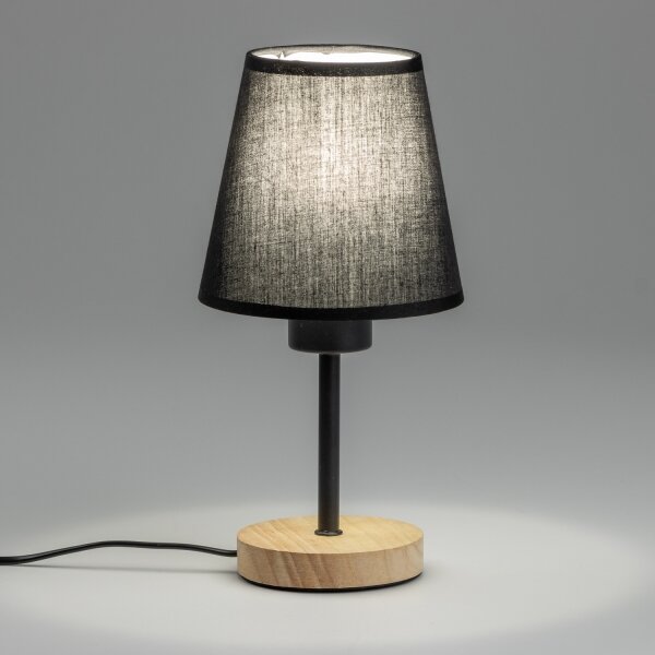 Lampă de masă Brilagi NUBILA WOOD 1xE27/25W/230V stejar/negru