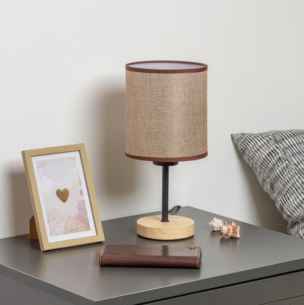 Lampă de masă Brilagi NUBILA WOOD 1xE27/25W/230V stejar/maro