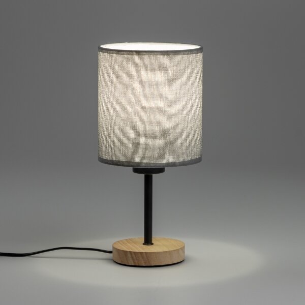 Lampă de masă Brilagi NUBILA WOOD 1xE27/25W/230V stejar/gri