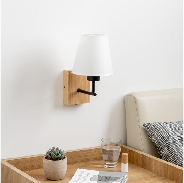 Lampă de perete Brilagi NUBILA WOOD 1xE27/25W/230V stejar/alb