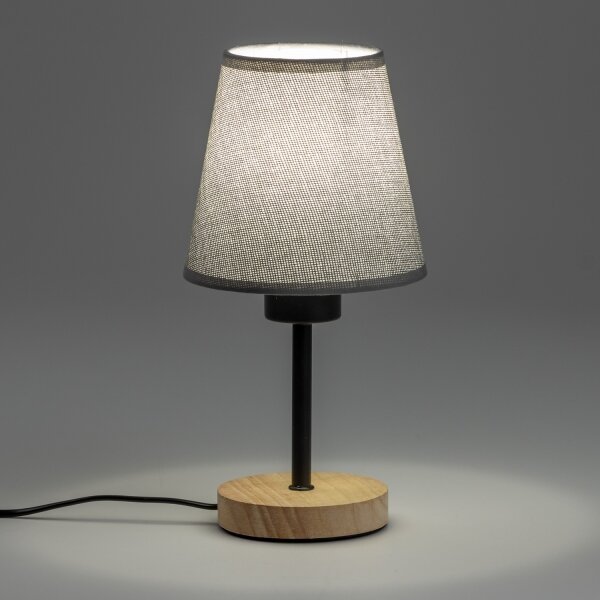 Lampă de masă Brilagi NUBILA WOOD 1xE27/25W/230V stejar/gri