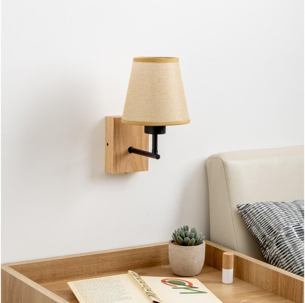Lampă de perete Brilagi NUBILA WOOD 1xE27/25W/230V stejar/maro deschis