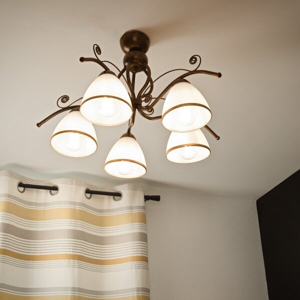 Lustră LED aplicată Brilagi ANTICO 5xE27/60W/230V patină bronz