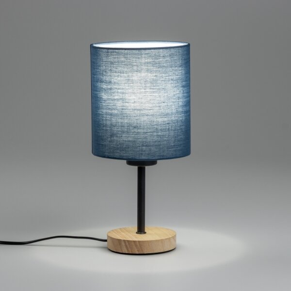 Lampă de masă Brilagi NUBILA WOOD 1xE27/25W/230V stejar/albastru închis