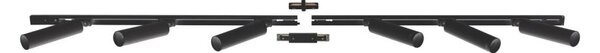Spot în sistem de șină Zuma Line 3027 LULU 6xGU10/35W/230V negru
