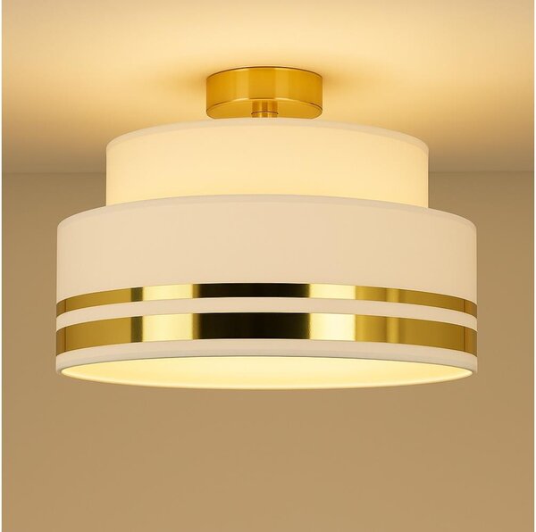 Plafonieră TAMI 1xE27/60W/230V crem/auriu