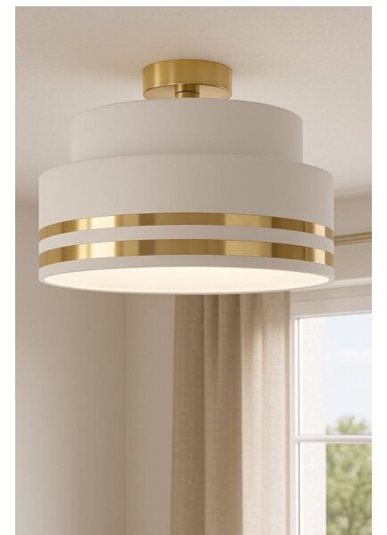 Plafonieră TAMI 1xE27/60W/230V crem/auriu