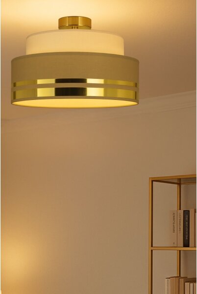 Plafonieră TAMI 1xE27/60W/230V bej/maro/auriu