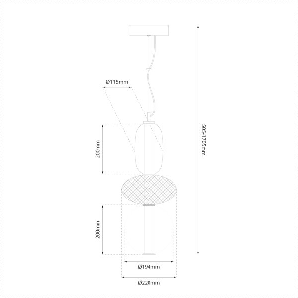 Lustră LED pe cablu ARAME LED/23W/230V d. 22 cm negru