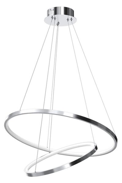 Lustră LED pe cablu HOOP LED/51W/230V d. 60 cm 4000K crom lucios