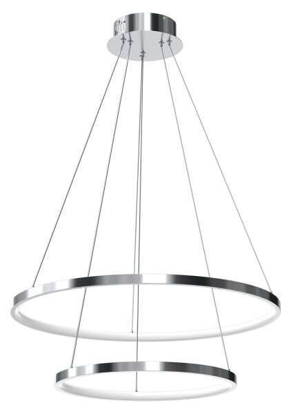 Lustră LED pe cablu HOOP LED/51W/230V d. 60 cm 4000K crom lucios