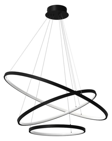 Lustră LED pe cablu HOOP LED/93W/230V d. 80 cm 4000K negru
