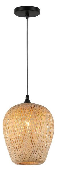 Lustră pe cablu ALMA 1xE27/60W/230V d. 23 cm bambus