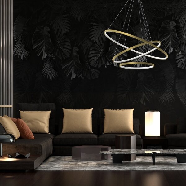 Lustră LED pe cablu HOOP LED/93W/230V d. 80 cm 4000K auriu