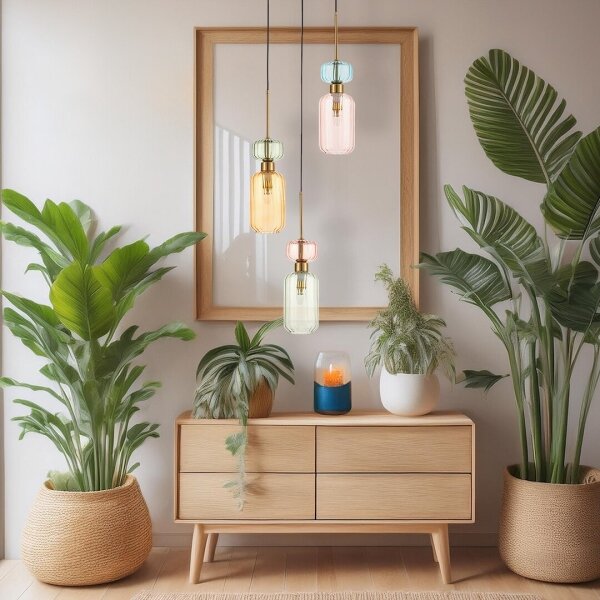 Lustră pe cablu MOLLY 3xE14/40W/230V d. 38 cm colorat