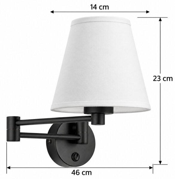 BRILAGI - Aplică de perete NUBILA 1xE27/15W/230V alb/negru