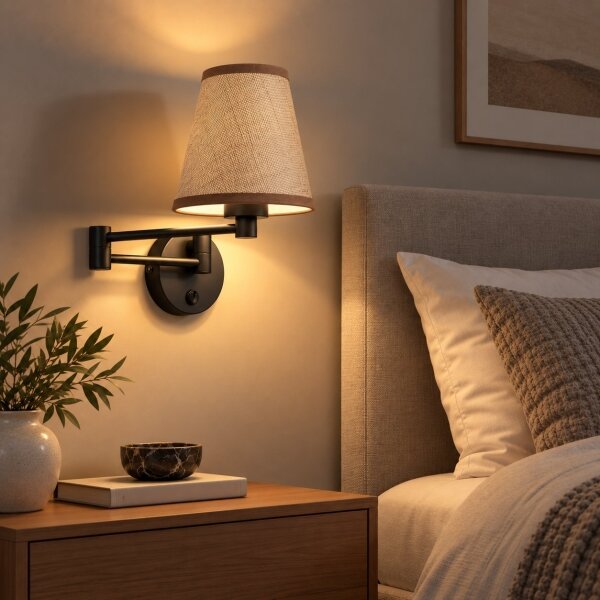BRILAGI - Lampă de perete NUBILA 1xE27/15W/230V maro/negru