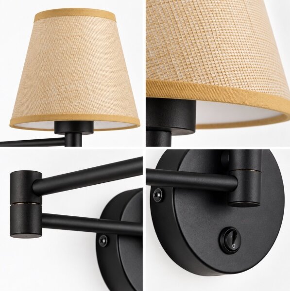 BRILAGI - Lampă de perete NUBILA 1xE27/15W/230V bej/negru