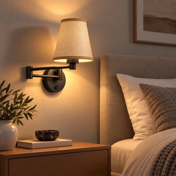BRILAGI - Lampă de perete NUBILA 1xE27/15W/230V bej/negru