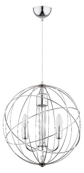 Lustră pe cablu PIKO 3xE14/10W/230V crom lucios