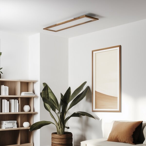 Plafonieră LED Brilagi SLIMFRAME WOOD LED/58W/230V 124x34 cm maro