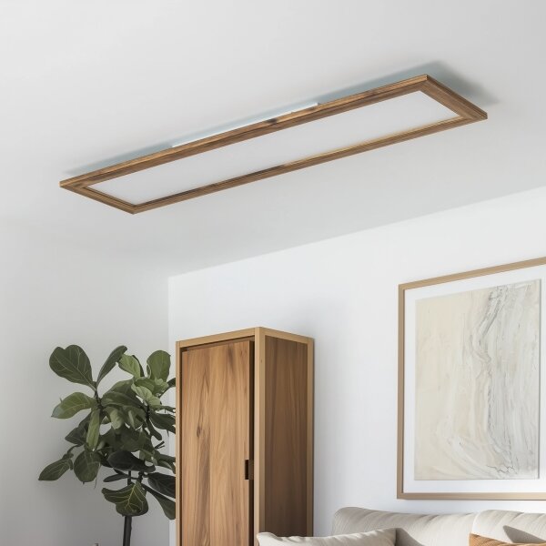 Plafonieră LED Brilagi SLIMFRAME WOOD LED/58W/230V 124x34 cm maro